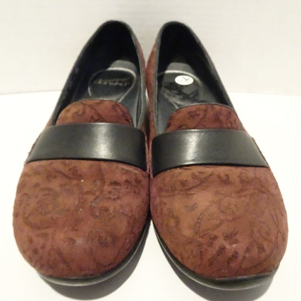 Dansko Brown Suede Professional Work Shoes Size 38 EU 7.5 US Black Leather Trim